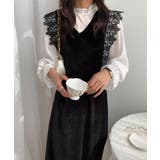 異素材レースショルダードッキングワンピース | ABITOKYO | 詳細画像14
