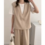 スキッパネックノースリーブブラウス&ウエストタックセミワイドパンツセットアップ | ABITOKYO | 詳細画像19