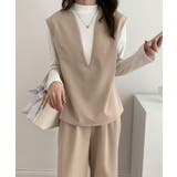 スキッパネックノースリーブブラウス&ウエストタックセミワイドパンツセットアップ | ABITOKYO | 詳細画像22