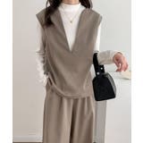 スキッパネックノースリーブブラウス&ウエストタックセミワイドパンツセットアップ | ABITOKYO | 詳細画像30