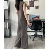 スキッパネックノースリーブブラウス&ウエストタックセミワイドパンツセットアップ | ABITOKYO | 詳細画像31