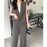 スキッパネックノースリーブブラウス&ウエストタックセミワイドパンツセットアップ | ABITOKYO | 詳細画像32