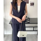 スキッパネックノースリーブブラウス&ウエストタックセミワイドパンツセットアップ | ABITOKYO | 詳細画像35