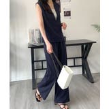 スキッパネックノースリーブブラウス&ウエストタックセミワイドパンツセットアップ | ABITOKYO | 詳細画像38