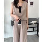 スキッパネックノースリーブブラウス&ウエストタックセミワイドパンツセットアップ | ABITOKYO | 詳細画像44