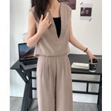 スキッパネックノースリーブブラウス&ウエストタックセミワイドパンツセットアップ | ABITOKYO | 詳細画像46