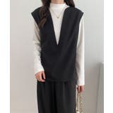 スキッパネックノースリーブブラウス&ウエストタックセミワイドパンツセットアップ | ABITOKYO | 詳細画像48