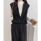 スキッパネックノースリーブブラウス&ウエストタックセミワイドパンツセットアップ | ABITOKYO | 詳細画像53