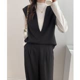 スキッパネックノースリーブブラウス&ウエストタックセミワイドパンツセットアップ | ABITOKYO | 詳細画像55