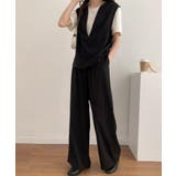 スキッパネックノースリーブブラウス&ウエストタックセミワイドパンツセットアップ | ABITOKYO | 詳細画像58