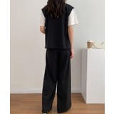 スキッパネックノースリーブブラウス&ウエストタックセミワイドパンツセットアップ | ABITOKYO | 詳細画像59