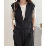 スキッパネックノースリーブブラウス&ウエストタックセミワイドパンツセットアップ | ABITOKYO | 詳細画像61