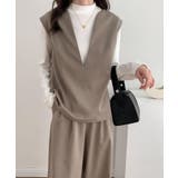 スキッパネックノースリーブブラウス&ウエストタックセミワイドパンツセットアップ | ABITOKYO | 詳細画像9