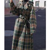 バックスリットチェック柄ロングチェスターコート | ABITOKYO  | 詳細画像19 