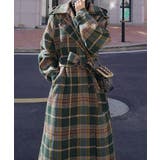 バックスリットチェック柄ロングチェスターコート | ABITOKYO  | 詳細画像2 