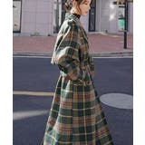 バックスリットチェック柄ロングチェスターコート | ABITOKYO  | 詳細画像4 