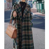 バックスリットチェック柄ロングチェスターコート | ABITOKYO  | 詳細画像6 