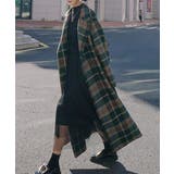 バックスリットチェック柄ロングチェスターコート | ABITOKYO  | 詳細画像8 