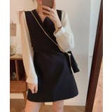 ボリュームシフォン袖ドッキングチュニックワンピース | ABITOKYO | 詳細画像12