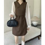 ボリュームシフォン袖ドッキングチュニックワンピース | ABITOKYO | 詳細画像7