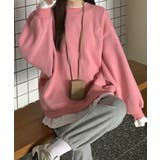 レイヤード風ワンポイント刺繍裏起毛トレーナー | Diosfront | 詳細画像10