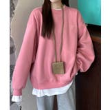 レイヤード風ワンポイント刺繍裏起毛トレーナー | Diosfront | 詳細画像9