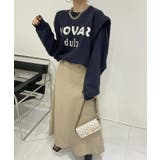 ロゴ刺繍ショルーフリル裏起毛トレーナー | ABITOKYO | 詳細画像10