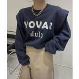 ロゴ刺繍ショルーフリル裏起毛トレーナー | ABITOKYO | 詳細画像2