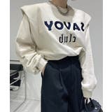 ロゴ刺繍ショルーフリル裏起毛トレーナー | ABITOKYO | 詳細画像4