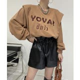 ロゴ刺繍ショルーフリル裏起毛トレーナー | ABITOKYO | 詳細画像7