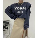 ロゴ刺繍ショルーフリル裏起毛トレーナー | ABITOKYO | 詳細画像9