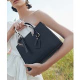 クロコ調PUレザースカーフ付き2wayハンドバッグ | MEXICAN | 詳細画像3