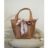 ブラウン | 本革スカーフ付き2wayバゲットバッグ | MEXICAN