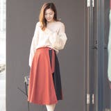 バイカラーラップスカート | A.NATALY | 詳細画像11