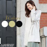 スエードノーカラータイロッケンコート | A.NATALY | 詳細画像1