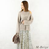 編地切替オープンショルダーニット | A.NATALY | 詳細画像1