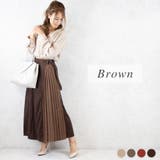 ブラウン | フェイクスエードラップスカート | A.NATALY