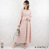 ペールベージュ | ウエストノーカラーワンピース | A.NATALY