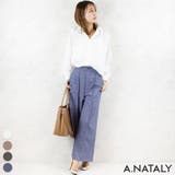 ブルーネイビー | センタービックタックパンツ | A.NATALY