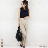 ベージュ | リネンライクテーパードパンツ | A.NATALY