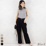 ブラック | ツイルルーズストレートパンツ | A.NATALY