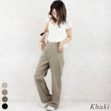 カーキ | ツイルルーズストレートパンツ | A.NATALY