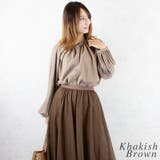プリーツスリーブカラーレスブラウス | A.NATALY | 詳細画像1