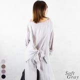 ソフトグレー | バックリボンブラウス | A.NATALY