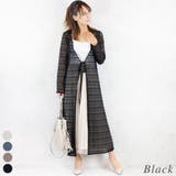 ブラック | フロントリボンロングカーディガン | A.NATALY