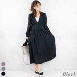 ブラック | コットンカシュクールワンピース | A.NATALY