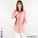 スモークピンク | バックリボンシャーリングブラウス | A.NATALY