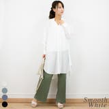 スムースホワイト | バンドカラースキッパーシャツ | A.NATALY