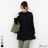 ブラック | シアーピンタックシャツ | A.NATALY