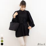 ブラック | ビッグバルーンスリーブコットンブラウス | A.NATALY